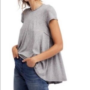 Free people high low peplum t shirt size small